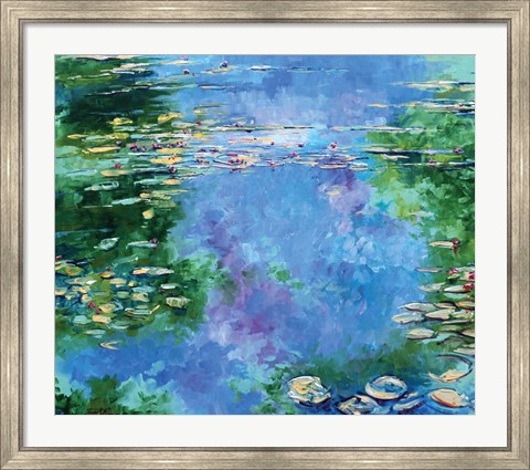 Framed Water Lilies III Print