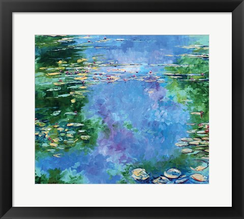 Framed Water Lilies III Print