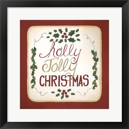 Framed Holly Jolly Christmas Print