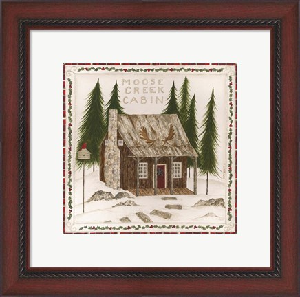 Framed Moose Creek Cabin Print
