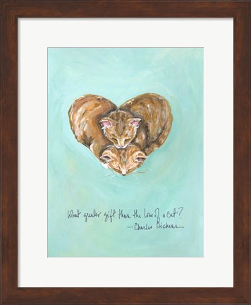 Framed Love of a Cat Print