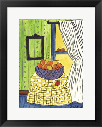 Framed Bowl of Oranges and Lemons Print