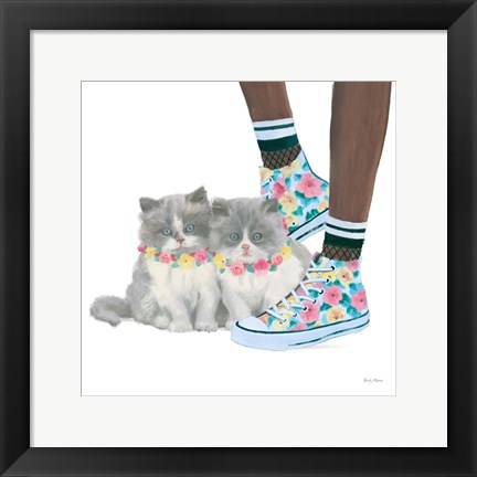 Framed Cutie Kitties VII Print