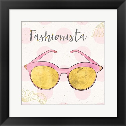 Framed Fashion Blooms IV Pink Print