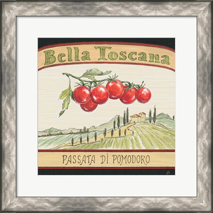 Framed Tuscan Flavor V Print
