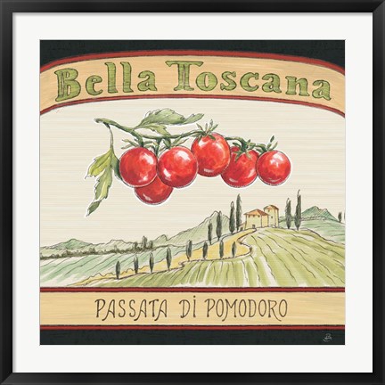 Framed Tuscan Flavor V Print