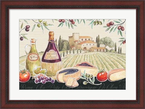 Framed Tuscan Flavor I Print