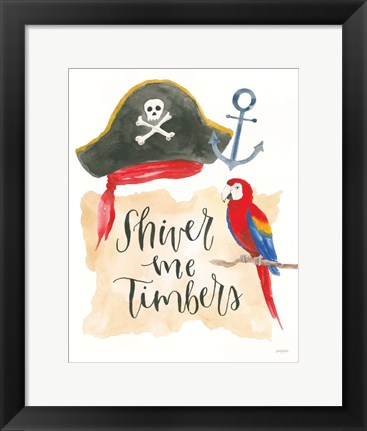 Framed Pirates III on White Print