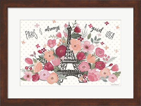 Framed Paris is Blooming I Print