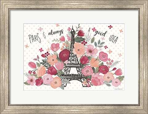 Framed Paris is Blooming I Print