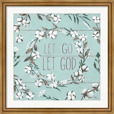 Framed Blessed VII Mint Let Go Let God Print
