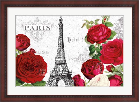 Framed Rouge Paris I Print