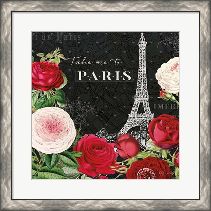 Framed Rouge Paris III Black Print