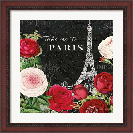 Framed Rouge Paris III Black Print