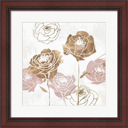 Framed Rose Garden I Print
