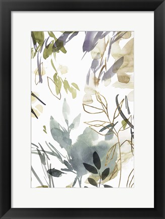 Framed Flourishing Green II Print