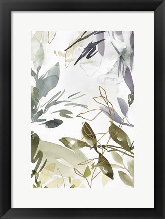 Framed Flourishing Green III Print