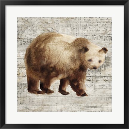 Framed Crossing Bear I Print