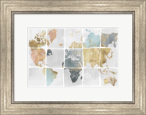 Framed Tiled Map Print