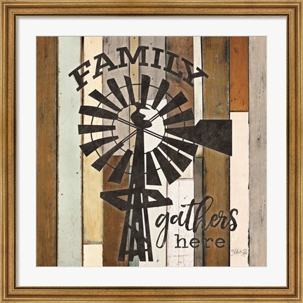 Framed Family Gathers Here Print