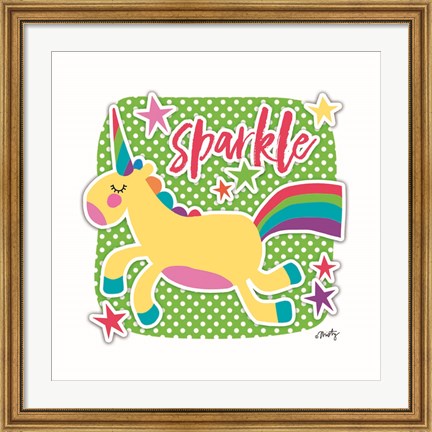 Framed Sparkle Unicorn Print