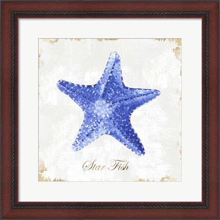 Framed Blue Starfish Print