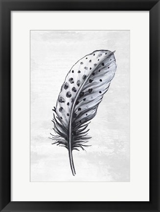 Framed Indigo Feather II Print