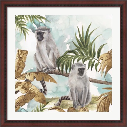 Framed Golden Monkeys Print