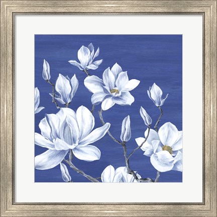 Framed Blooming Magnolias II Print