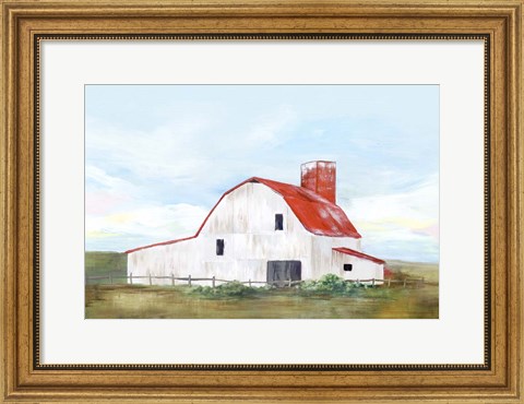 Framed Red Barn II Print