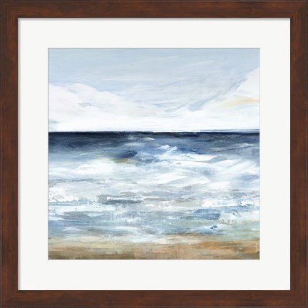 Framed Blue Ocean I Print