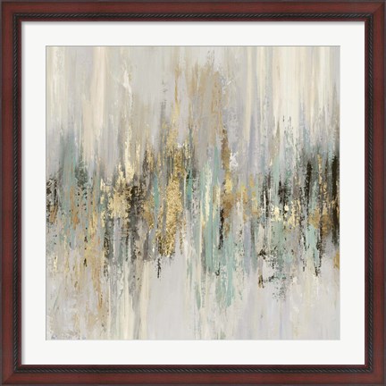 Framed Dripping Gold II Print