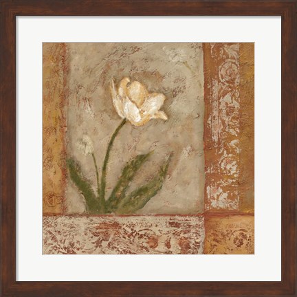 Framed Morning Floral I Print