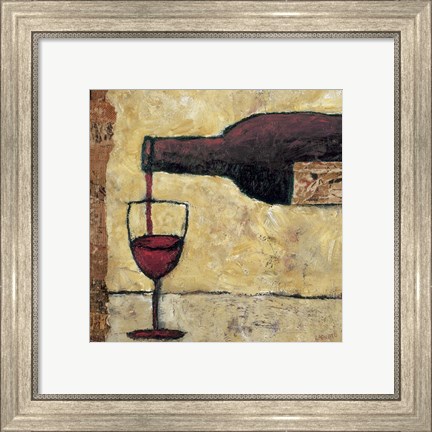 Framed Red Wine Pour Print