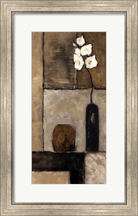 Framed Earthy Orchid Panel I Print