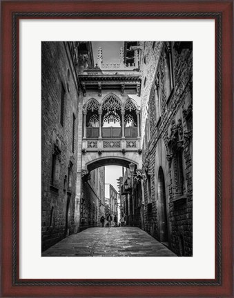 Framed Barri Gotica Barcelona Print