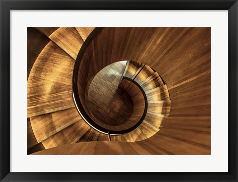 Framed Wooden Staircase Print