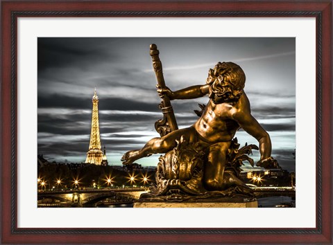 Framed Paris Bridge Print