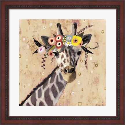 Framed Klimt Giraffe II Print