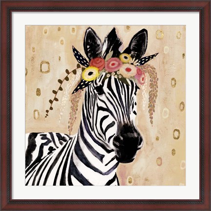 Framed Klimt Zebra I Print