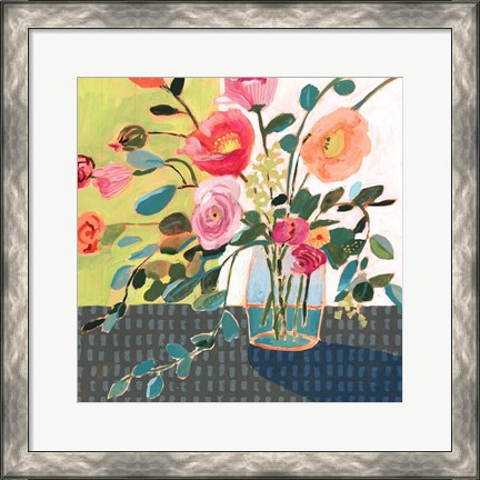 Framed Quirky Bouquet II Print