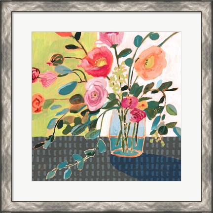 Framed Quirky Bouquet II Print
