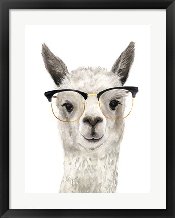 Framed Hip Llama IV Print