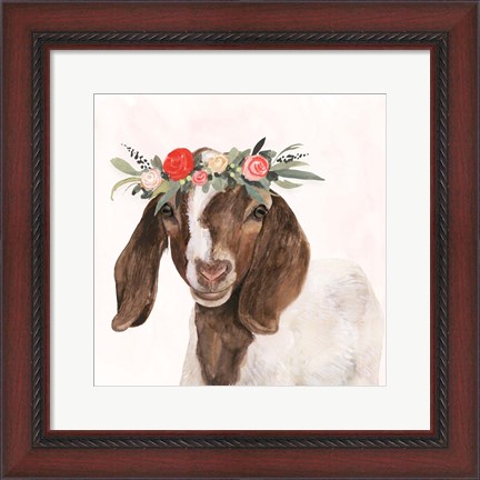 Framed Garden Goat II Print