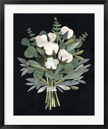 Framed Cut Paper Bouquet I Print
