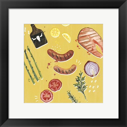 Framed Throw it on the Grill II Print