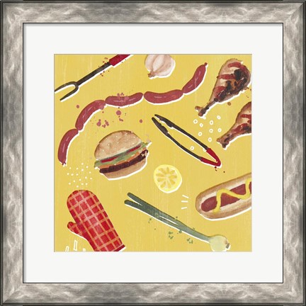 Framed Throw it on the Grill III Print