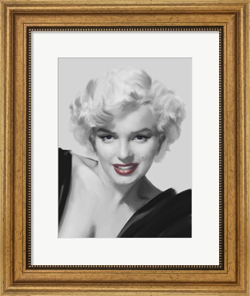 Framed Look Red Lips Print