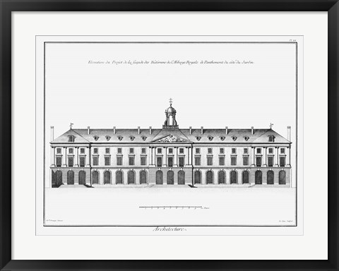 Framed Architectural Elevation II Print