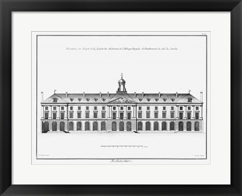 Framed Architectural Elevation II Print